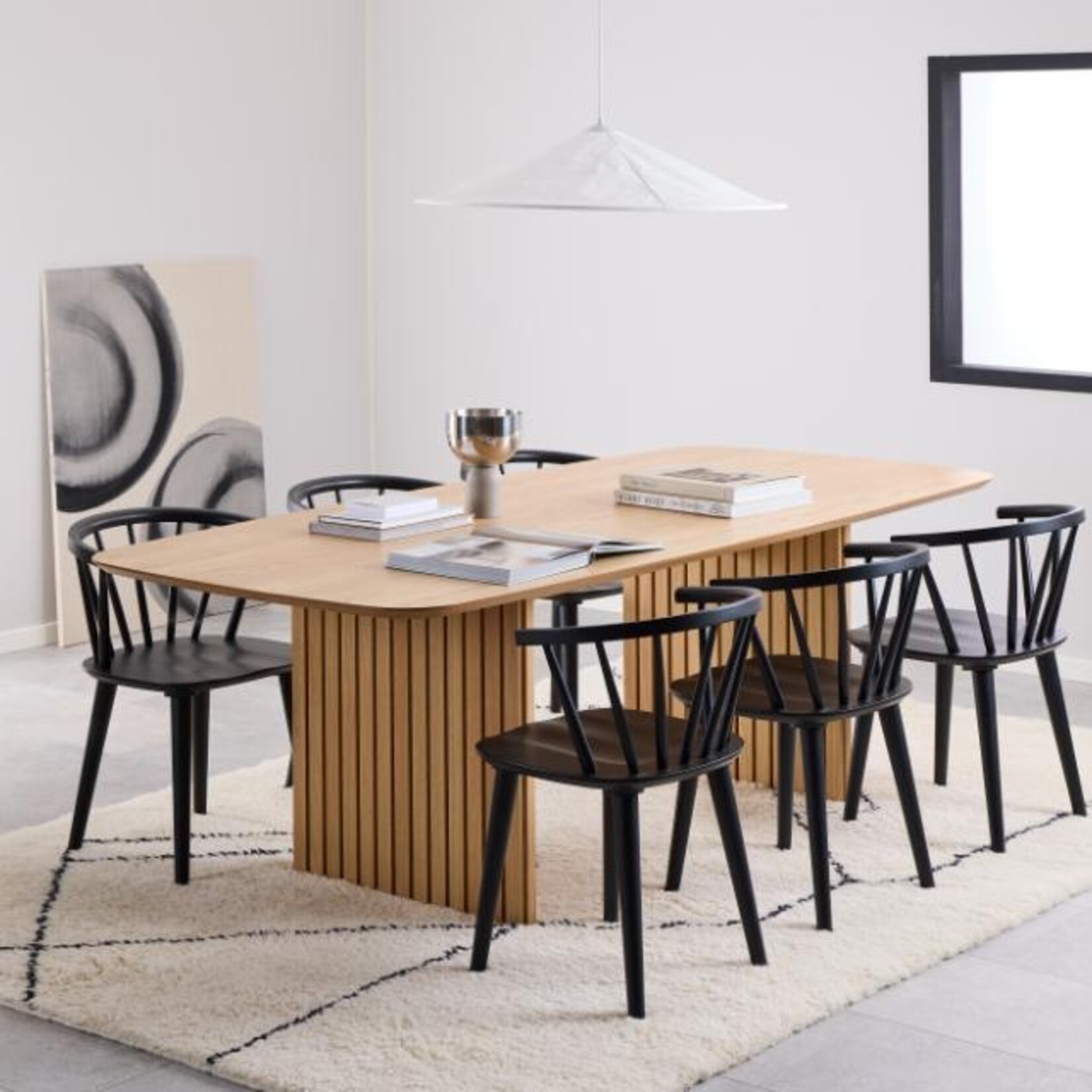 Christo eettafel, blad van eiken UV-gelakt fineer