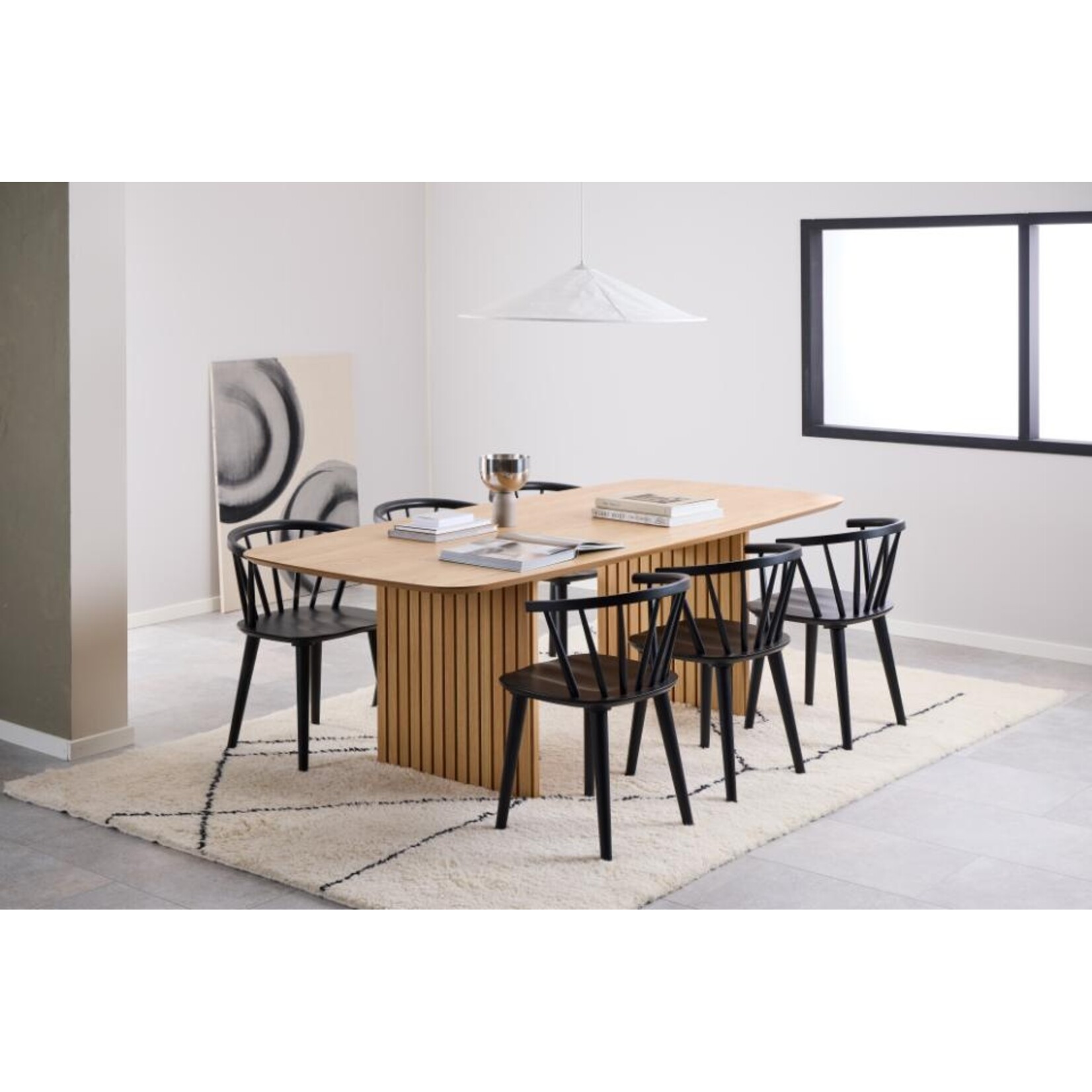 Christo eettafel, blad van eiken UV-gelakt fineer