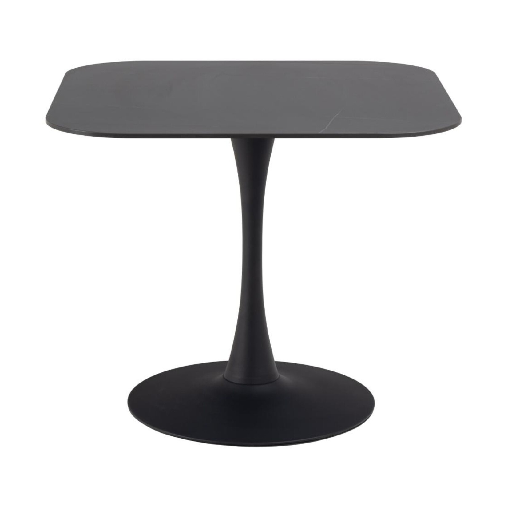Vierkante eettafel Malta, matzwart 90 x 90 cm
