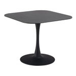 Vierkante eettafel Malta, matzwart