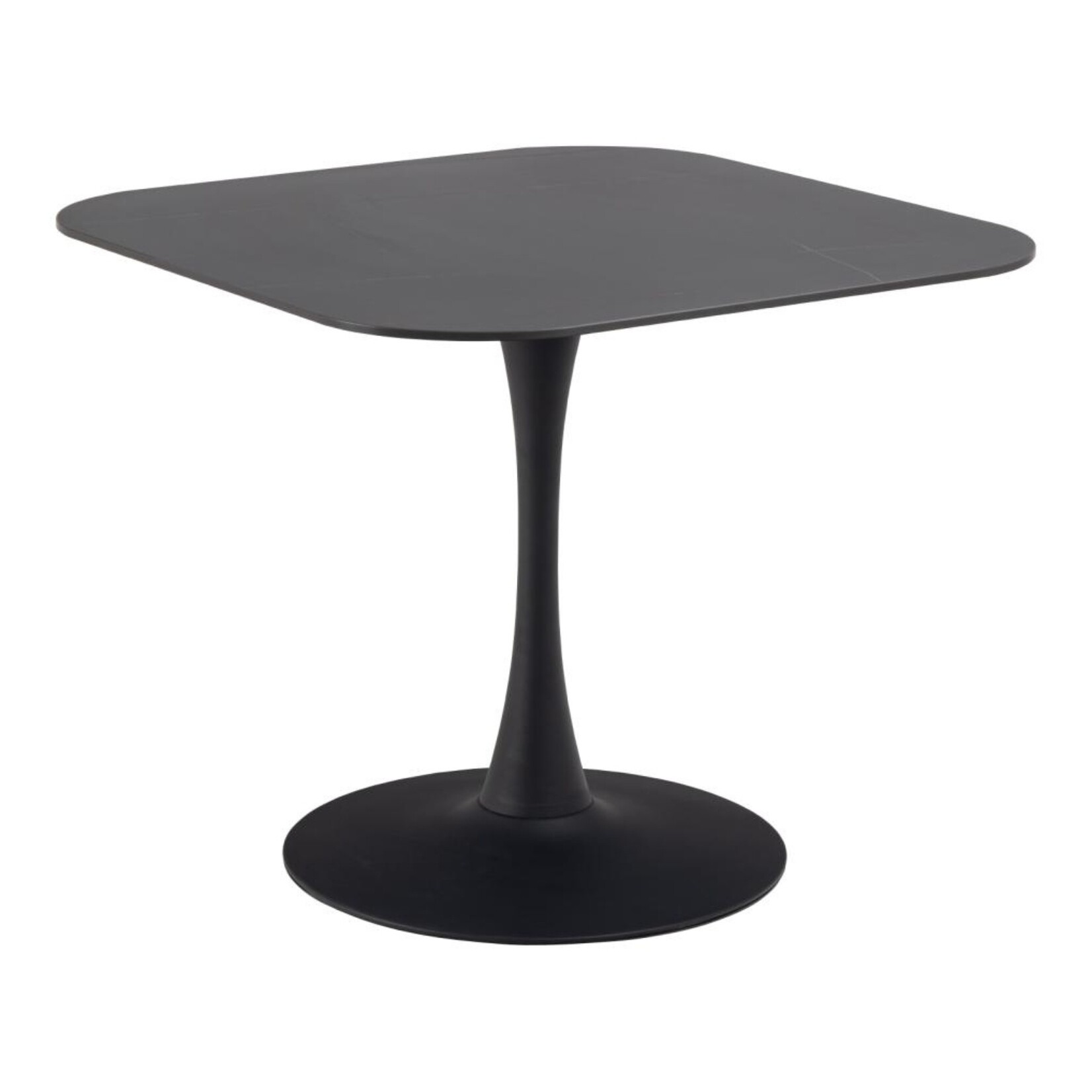 Vierkante eettafel Malta, matzwart 90 x 90 cm