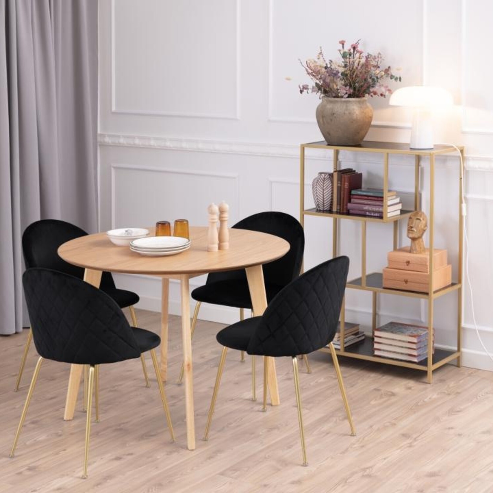 Roxby eettafel eiken (Ø105x76 cm)