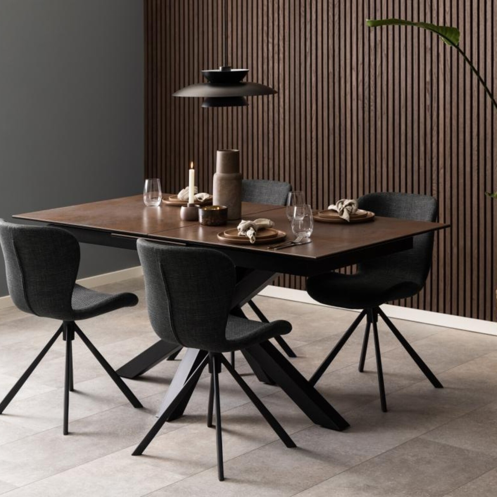 Heaven eettafel warme roestbruine (168/210x90x76 cm)