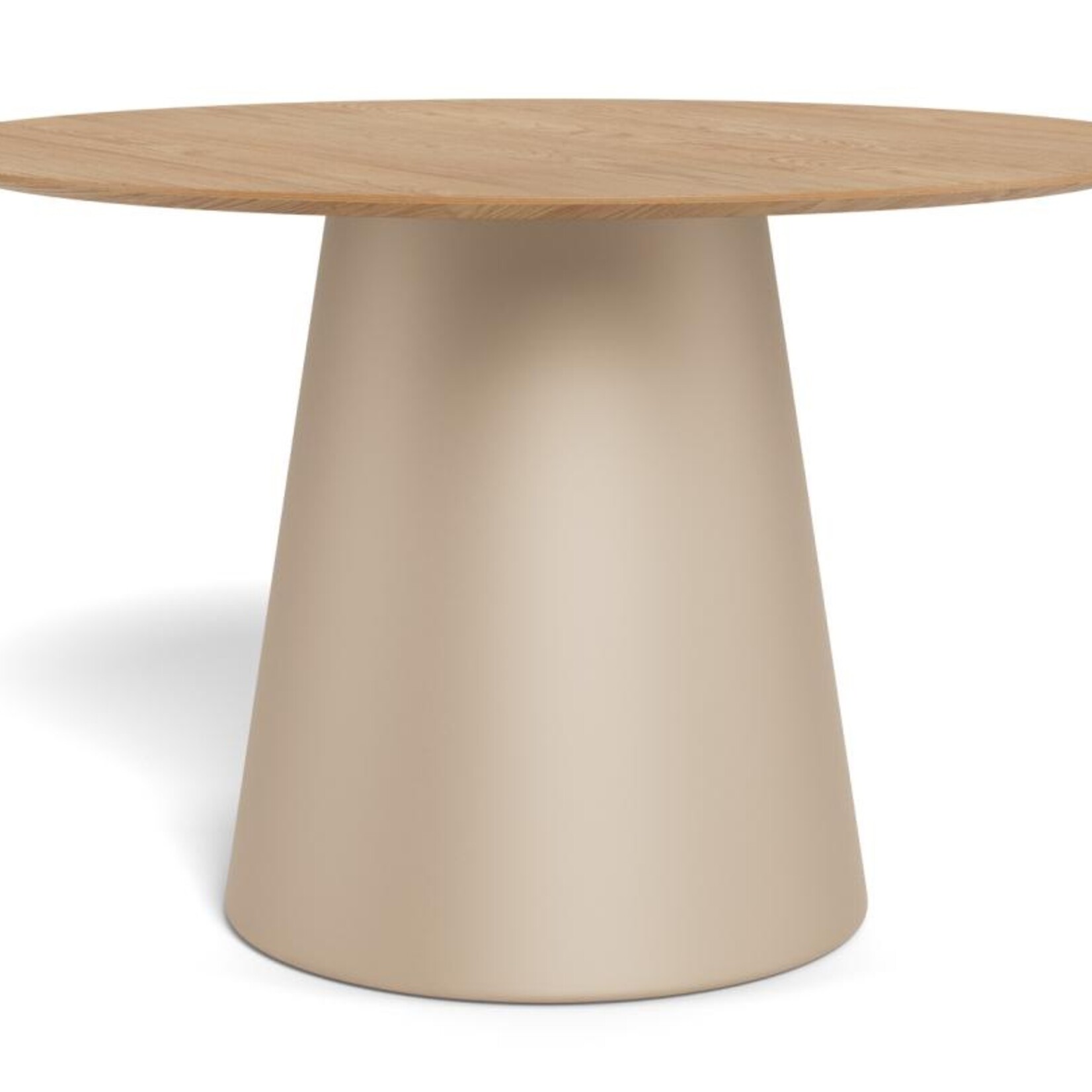 Soli eettafel mat eiken met grijze poot