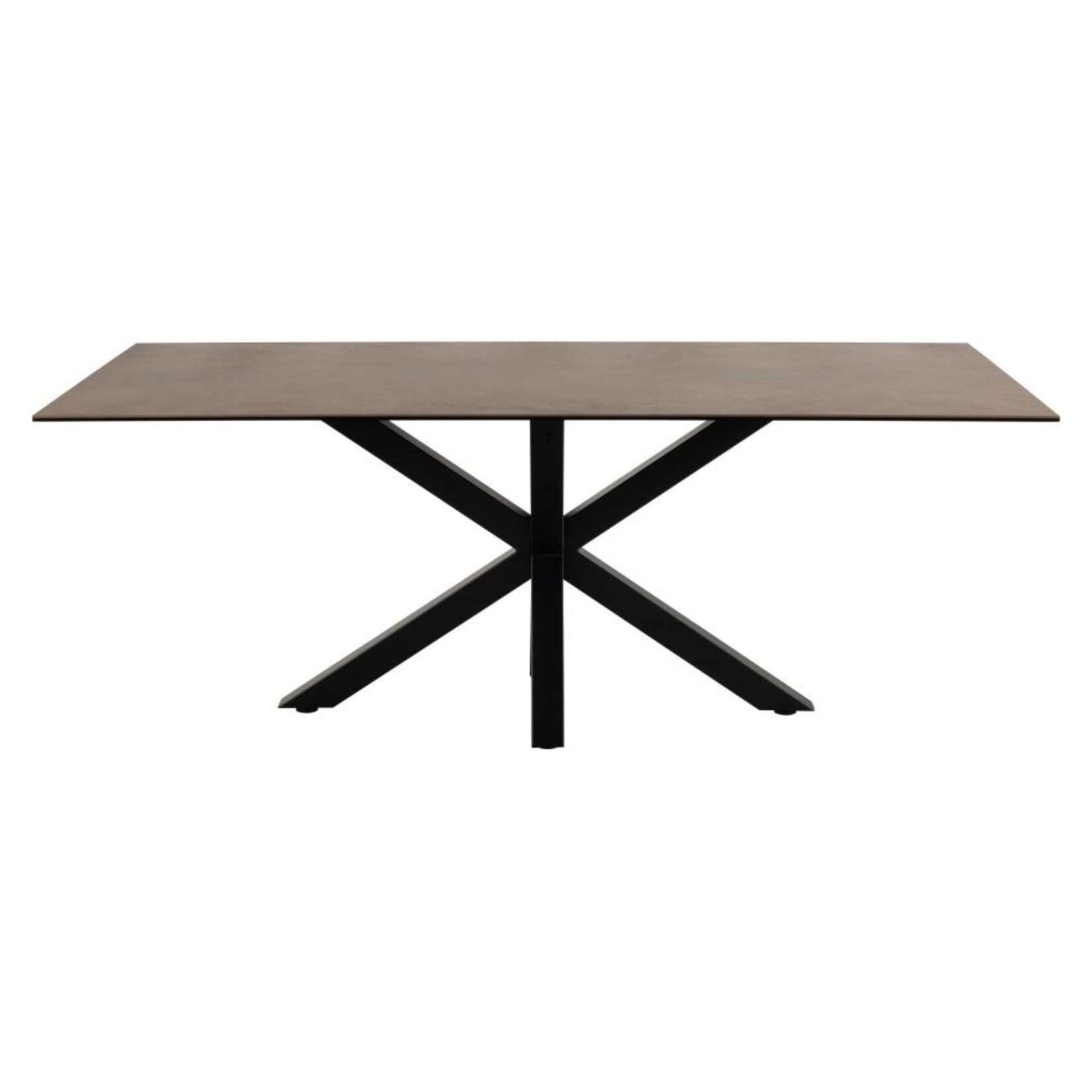 Rechthoekige eettafel Keramiek roestbruin 200x100