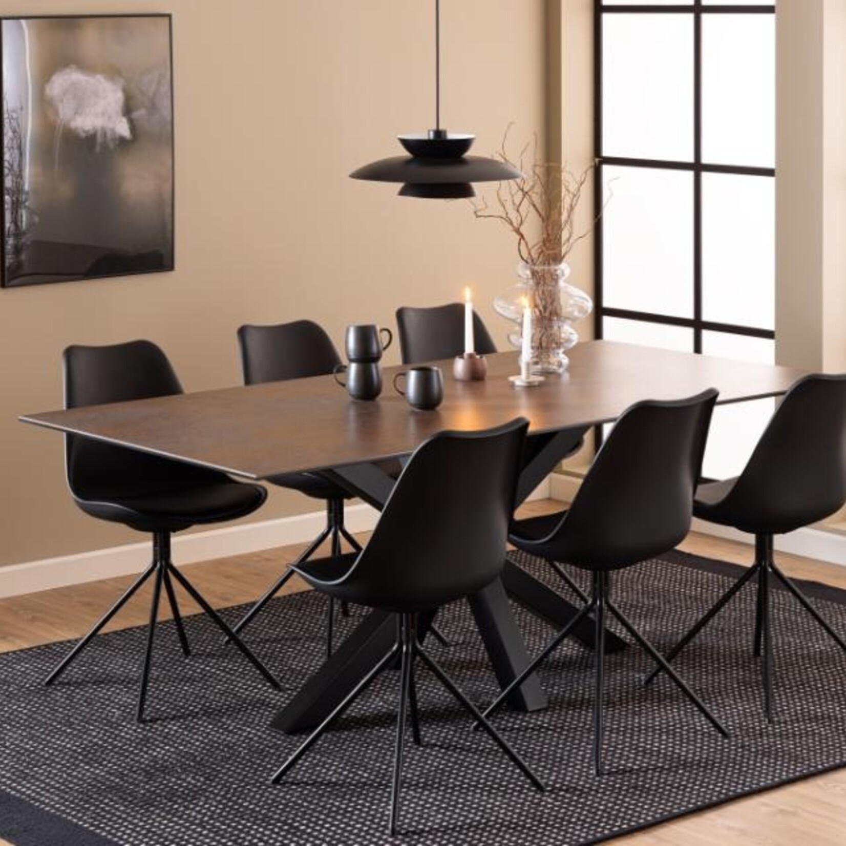 Heaven eettafel roestbruin Lemco (200x100x75,5 cm)