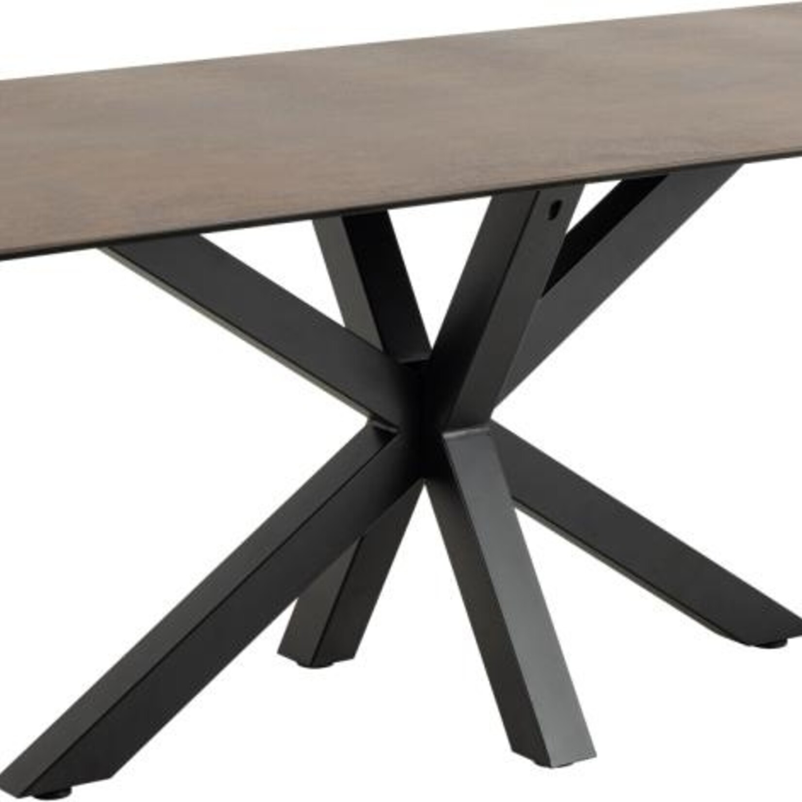 Rechthoekige eettafel Keramiek roestbruin 200x100