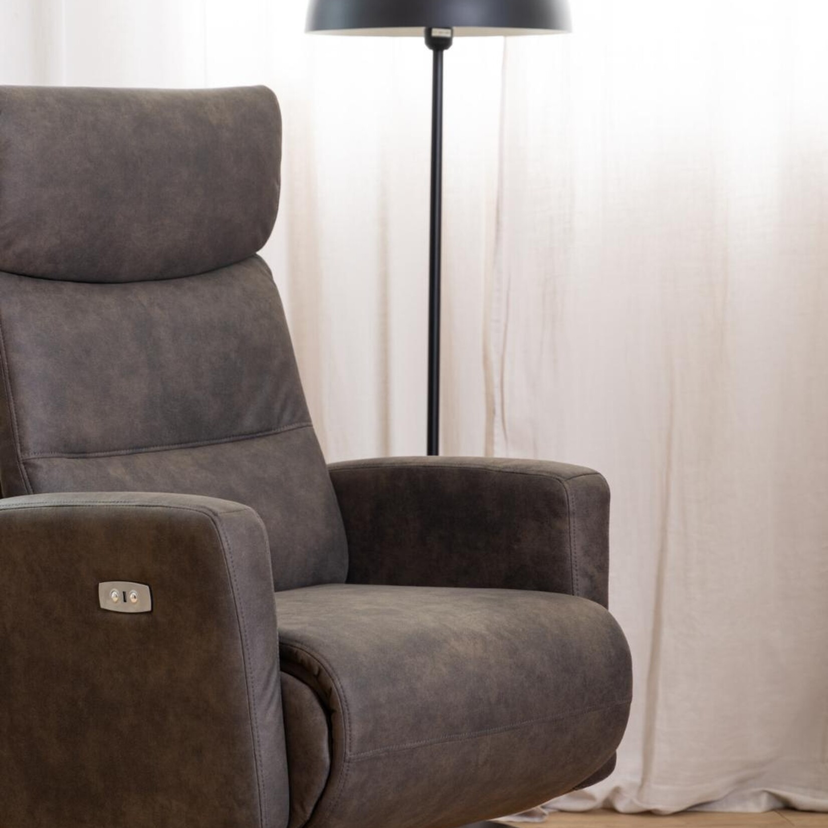 Kamares relaxfauteuil antraciet
