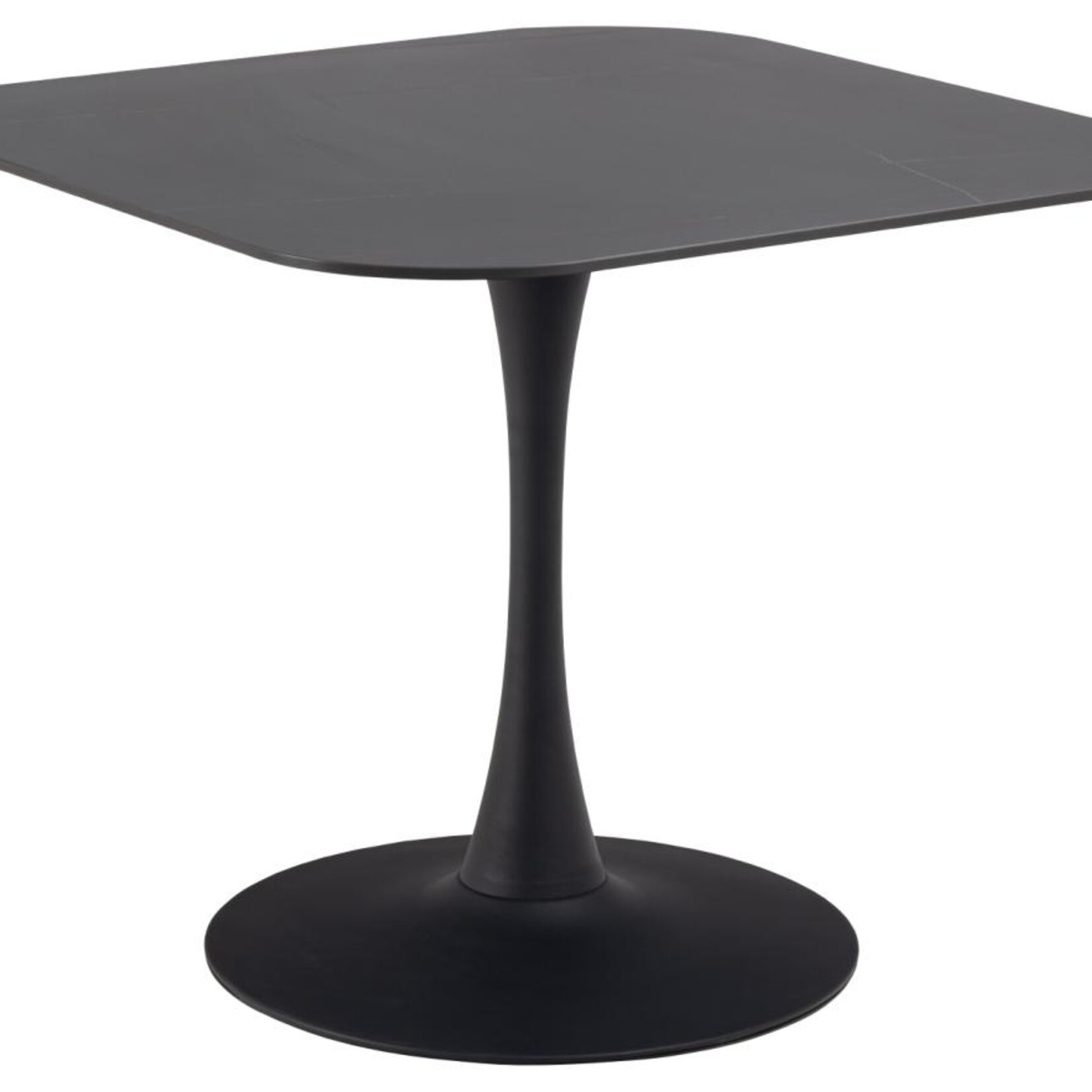 Vierkante eettafel Malta, matzwart 90 x 90 cm