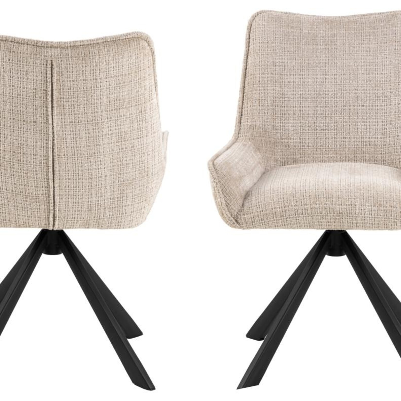 Eddie Eetkamerstoel – Stijlvol en draaibaar beige