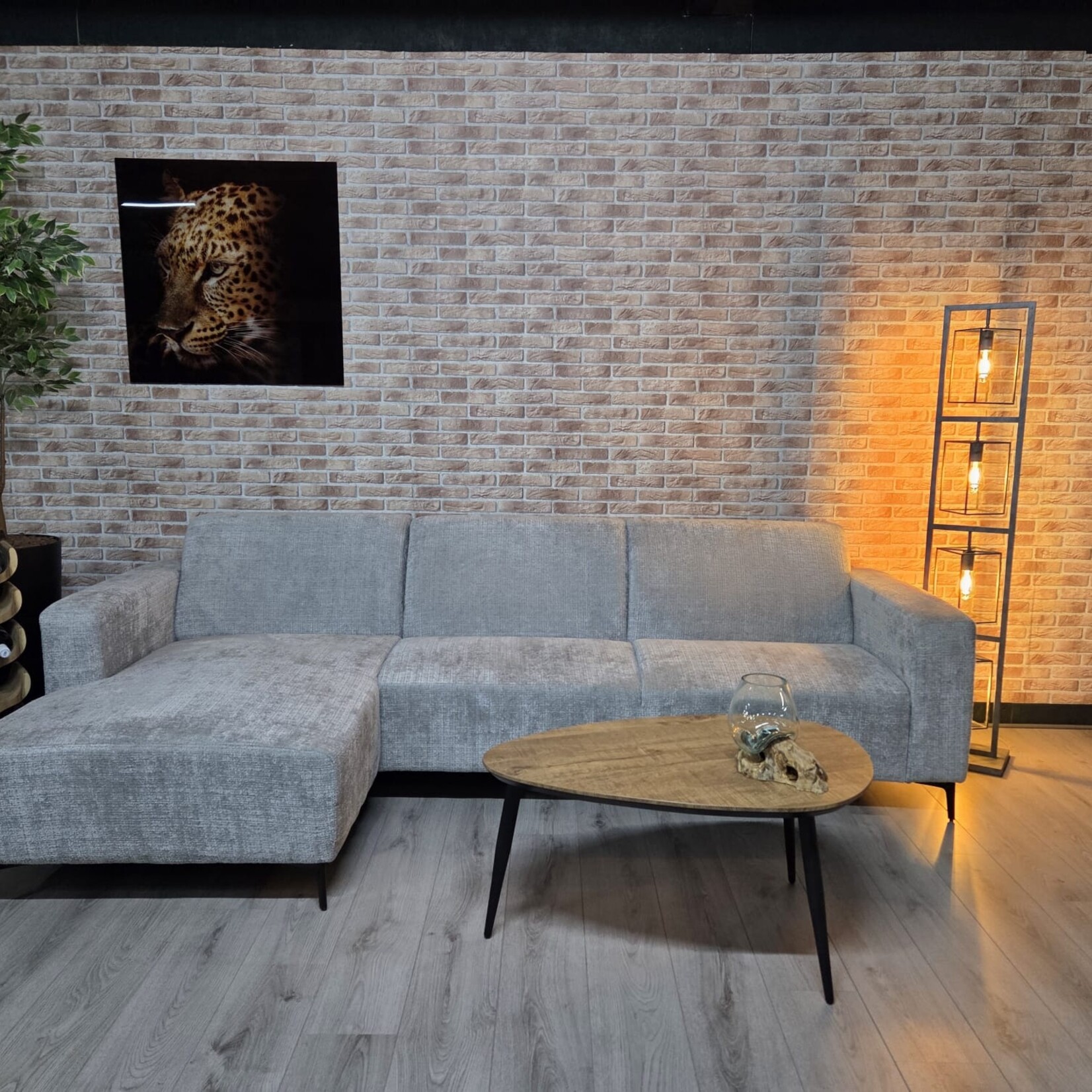 Hoekbank Luik stof Cremona 81 (Zowel links als rechts verkrijgbaar)