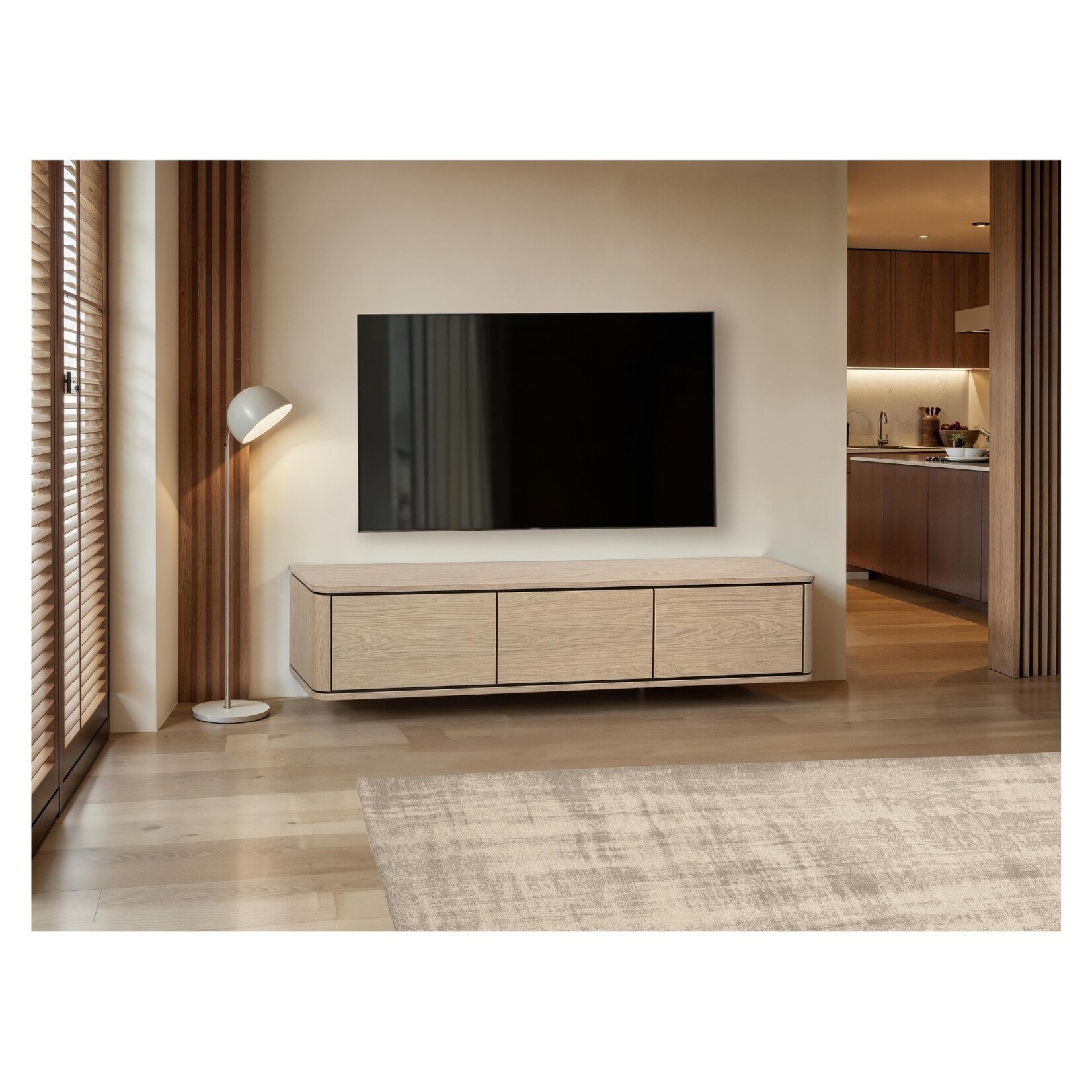Maxfurn Lancaster TV-kast laag | Lamulux – 2 klepdeuren