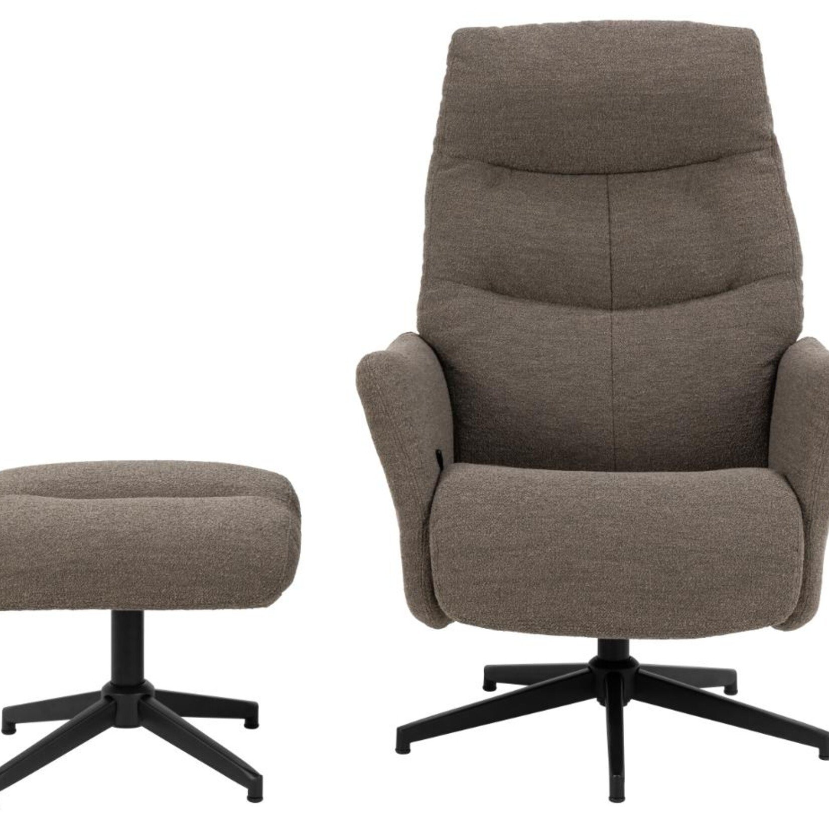 Fauteuil Londen taupe met voeten bank