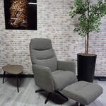 Fauteuil Londen taupe met voeten bank