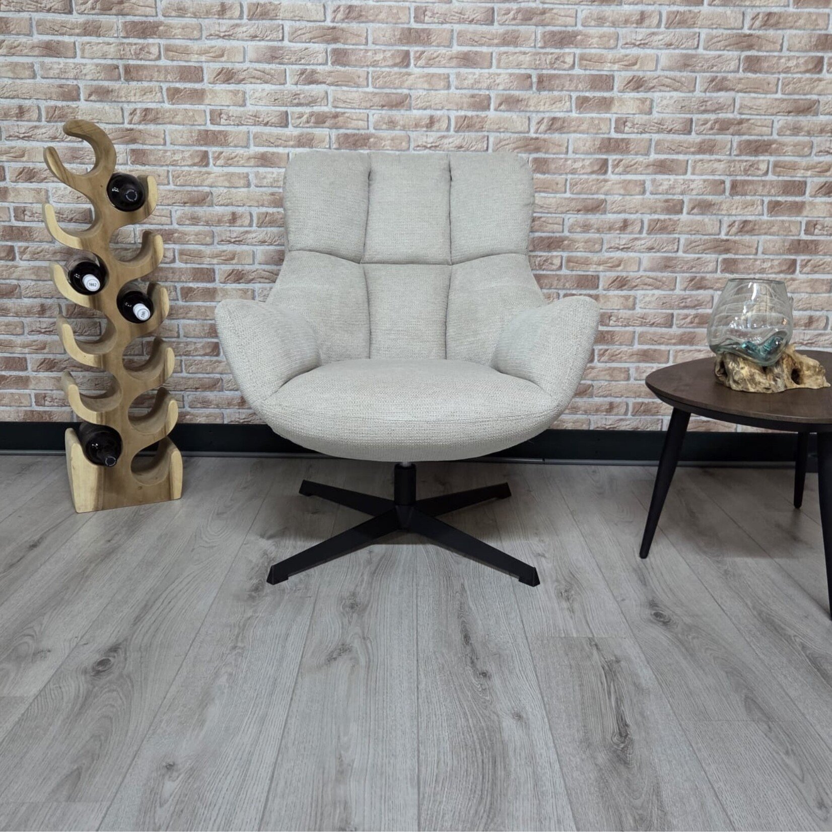 Maxfurn Fauteuil Modesto – Draaifauteuil in zachte Art-stof