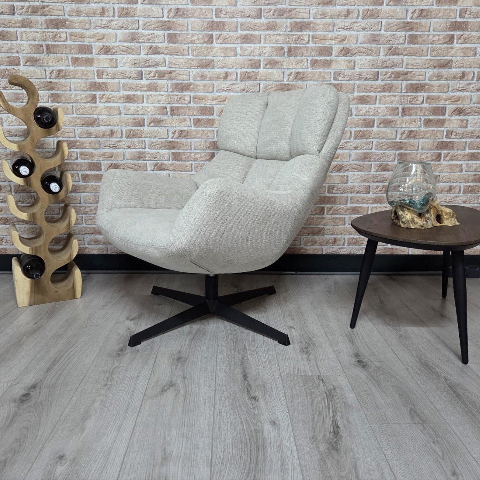 Maxfurn Fauteuil Modesto – Draaifauteuil in zachte Art-stof