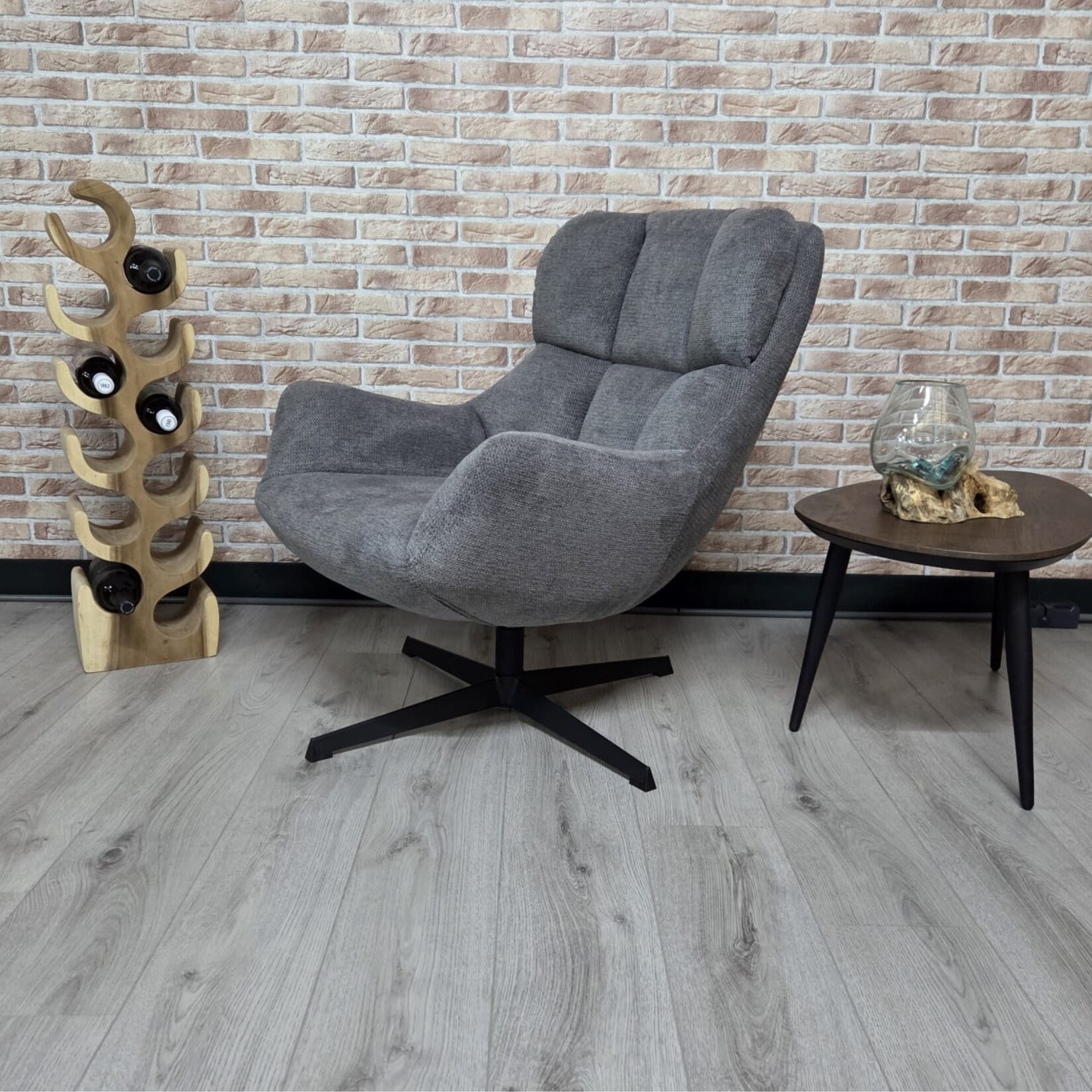 Maxfurn Fauteuil Modesto – Draaifauteuil in zachte Art-stof
