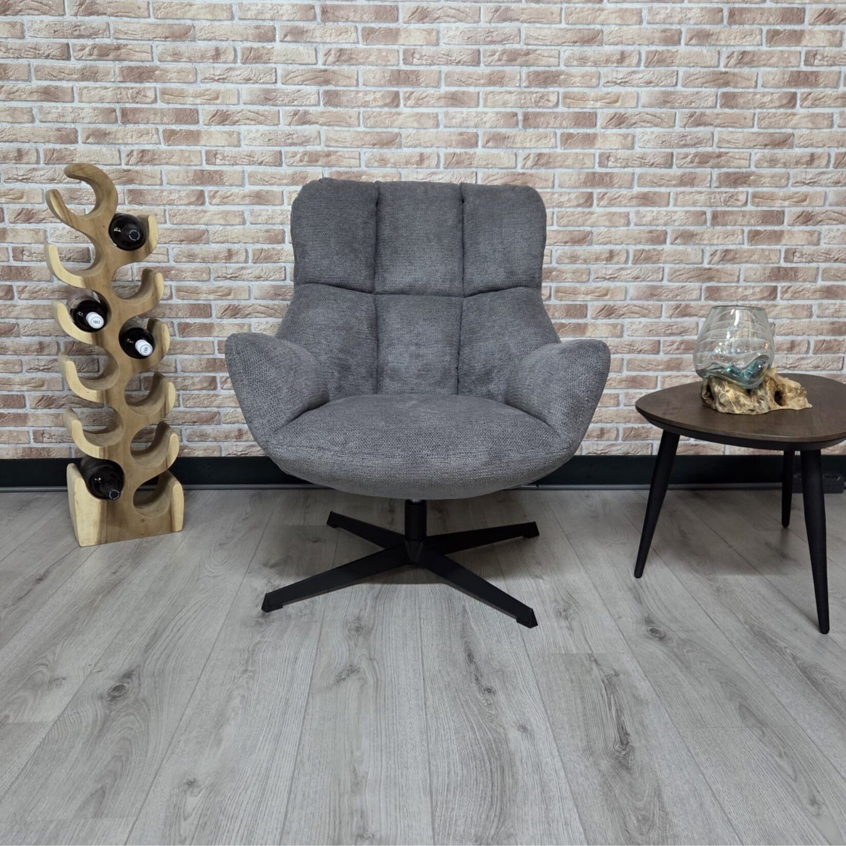 Maxfurn Fauteuil Modesto – Draaifauteuil in zachte Art-stof