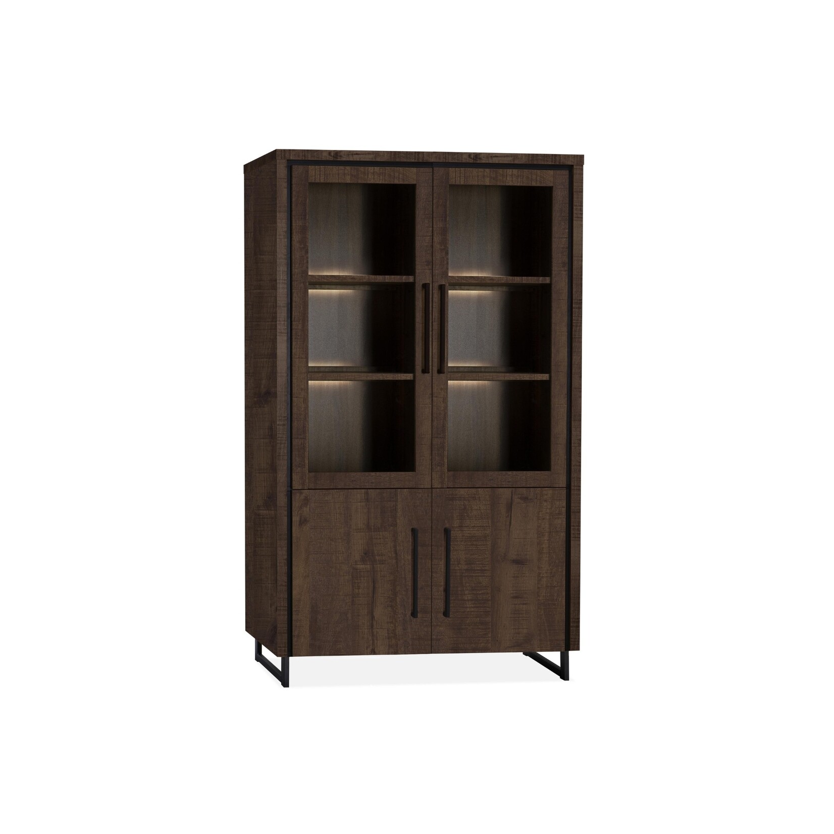 Rimini Vitrinekast Rimini Groot – Lamulux Dark Mango