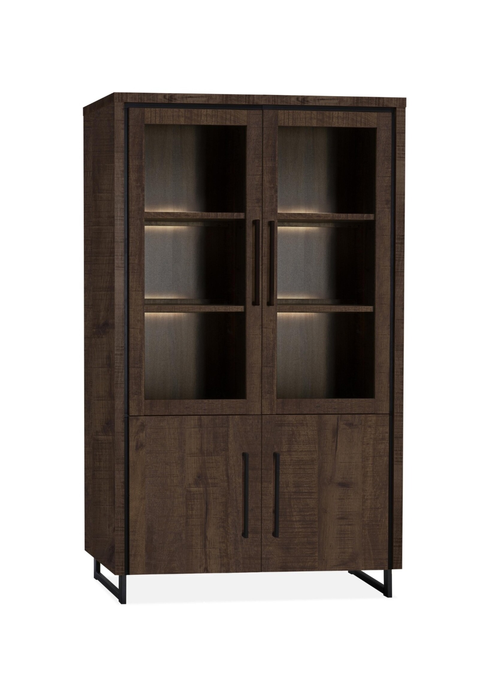Rimini Vitrinekast Rimini Groot – Lamulux Dark Mango