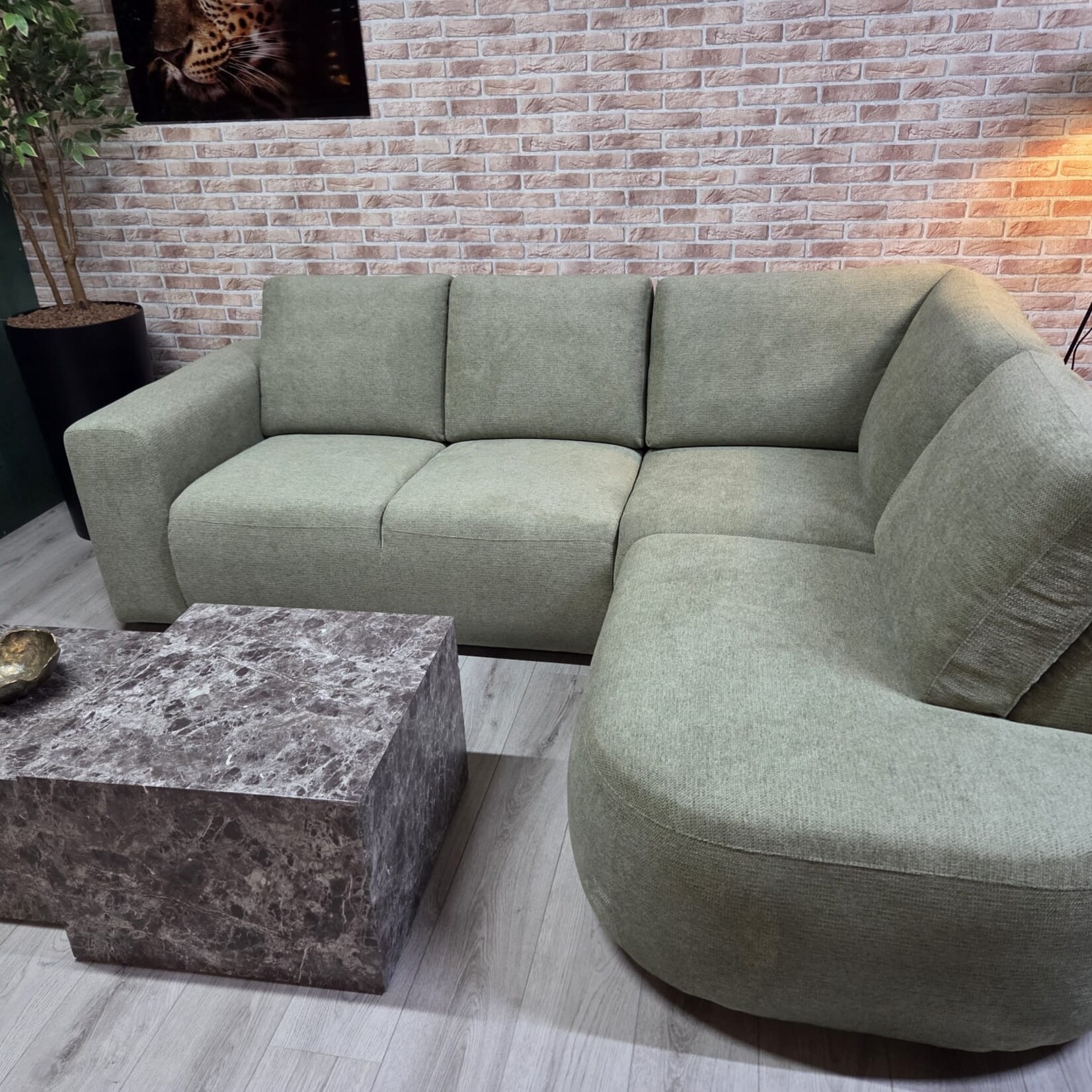 Hoekbank Moraira Hoek Rechts Stofsoort ART Green