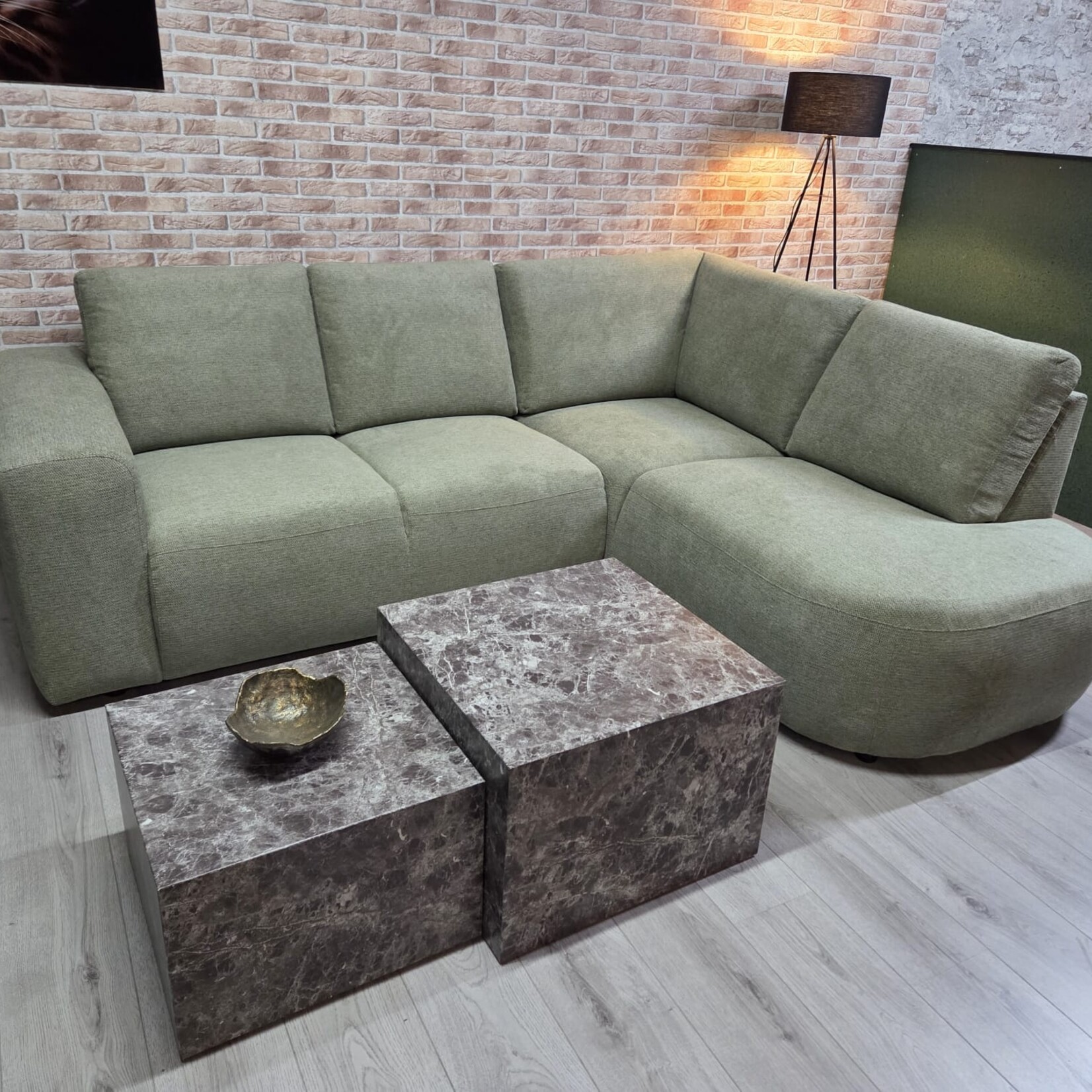 Hoekbank Moraira Hoek Rechts Stofsoort ART Green