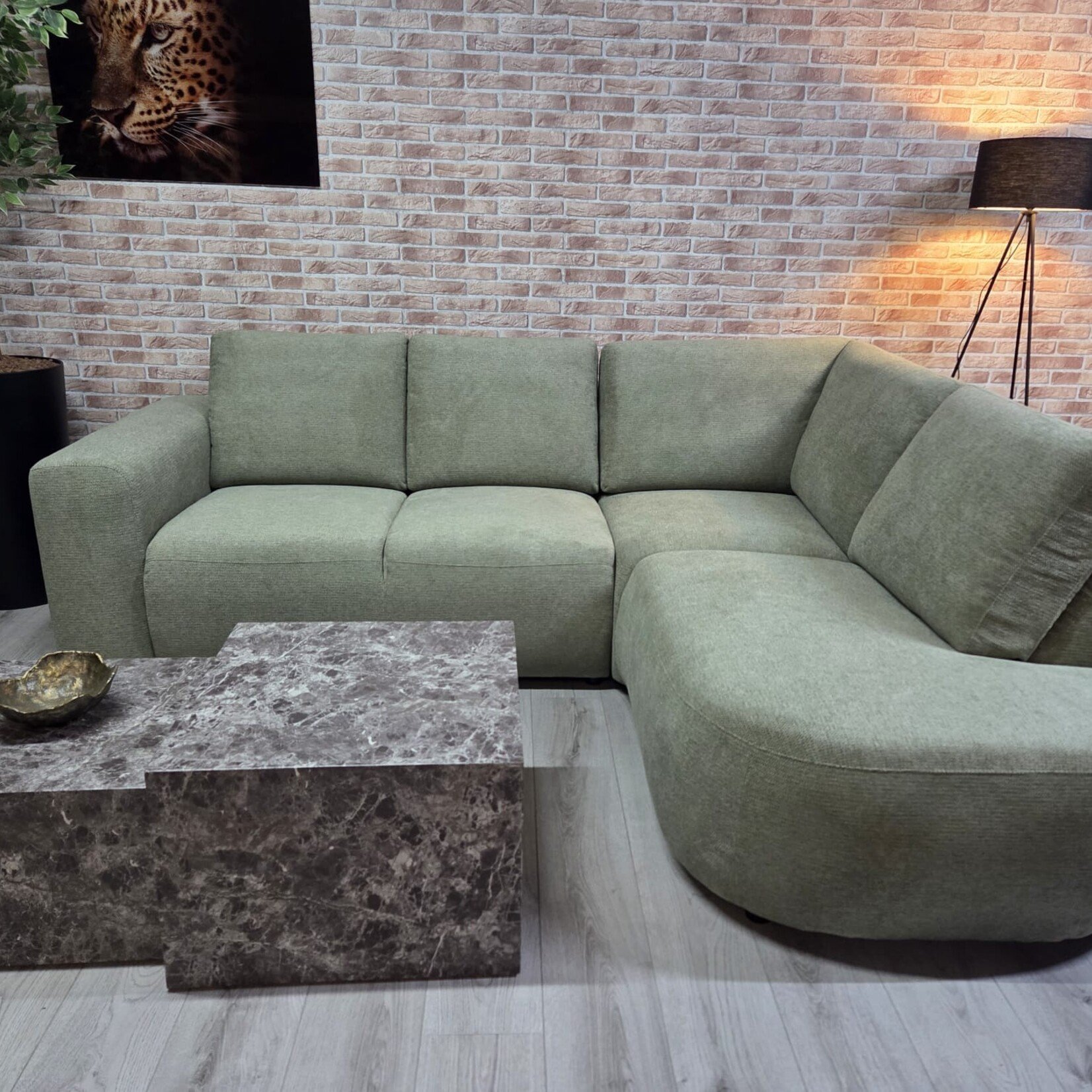 Hoekbank Moraira Hoek Rechts Stofsoort ART Green