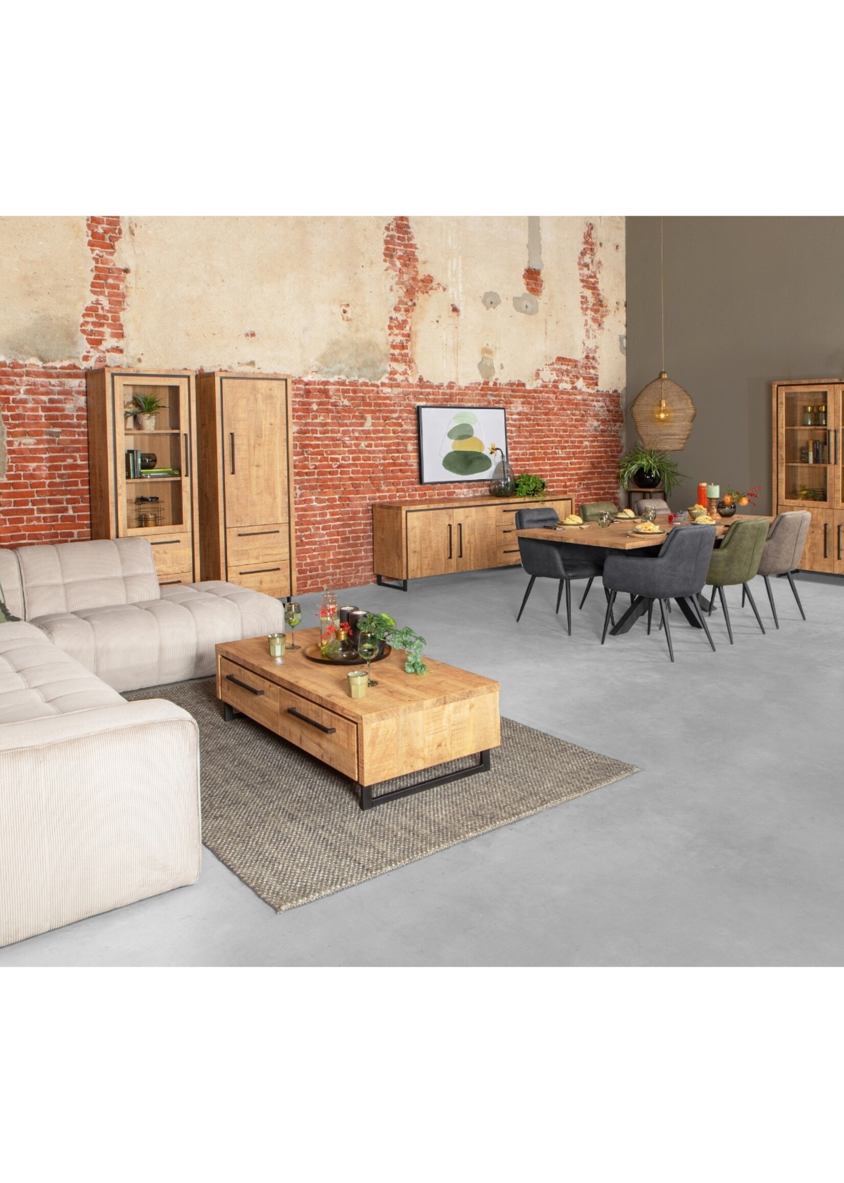 Rimini Rimini Vitrinekast Groot – Lamulux Mango 118 cm