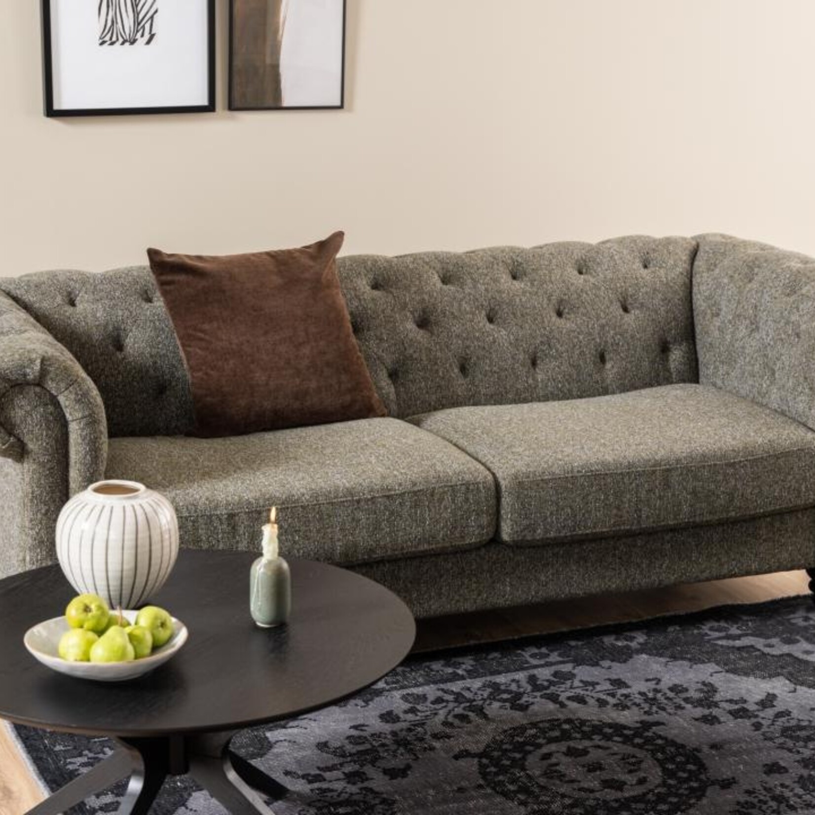 Salontafel Zwart Duncan Rond 80