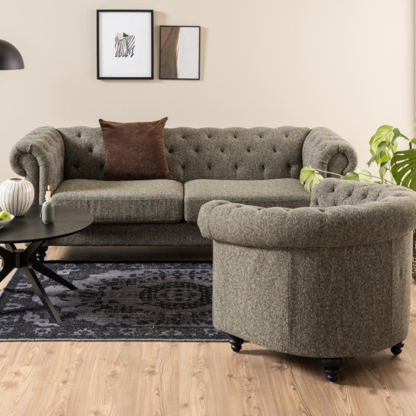 Salontafel Zwart Duncan Rond 80