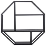 Achthoekige wandrek Seaford mat zwart