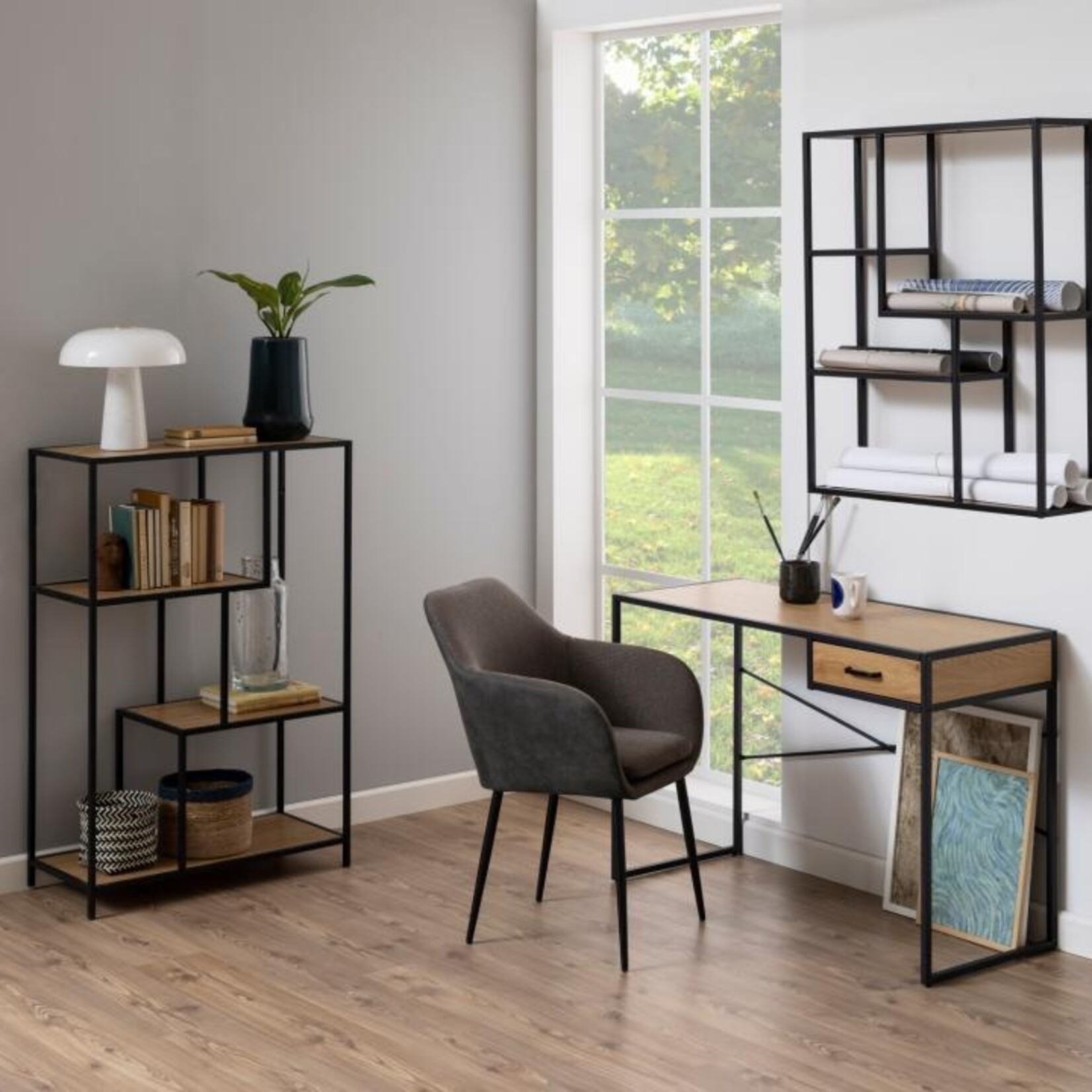 Rechthoekige wandrek Seaford Eiken kleur