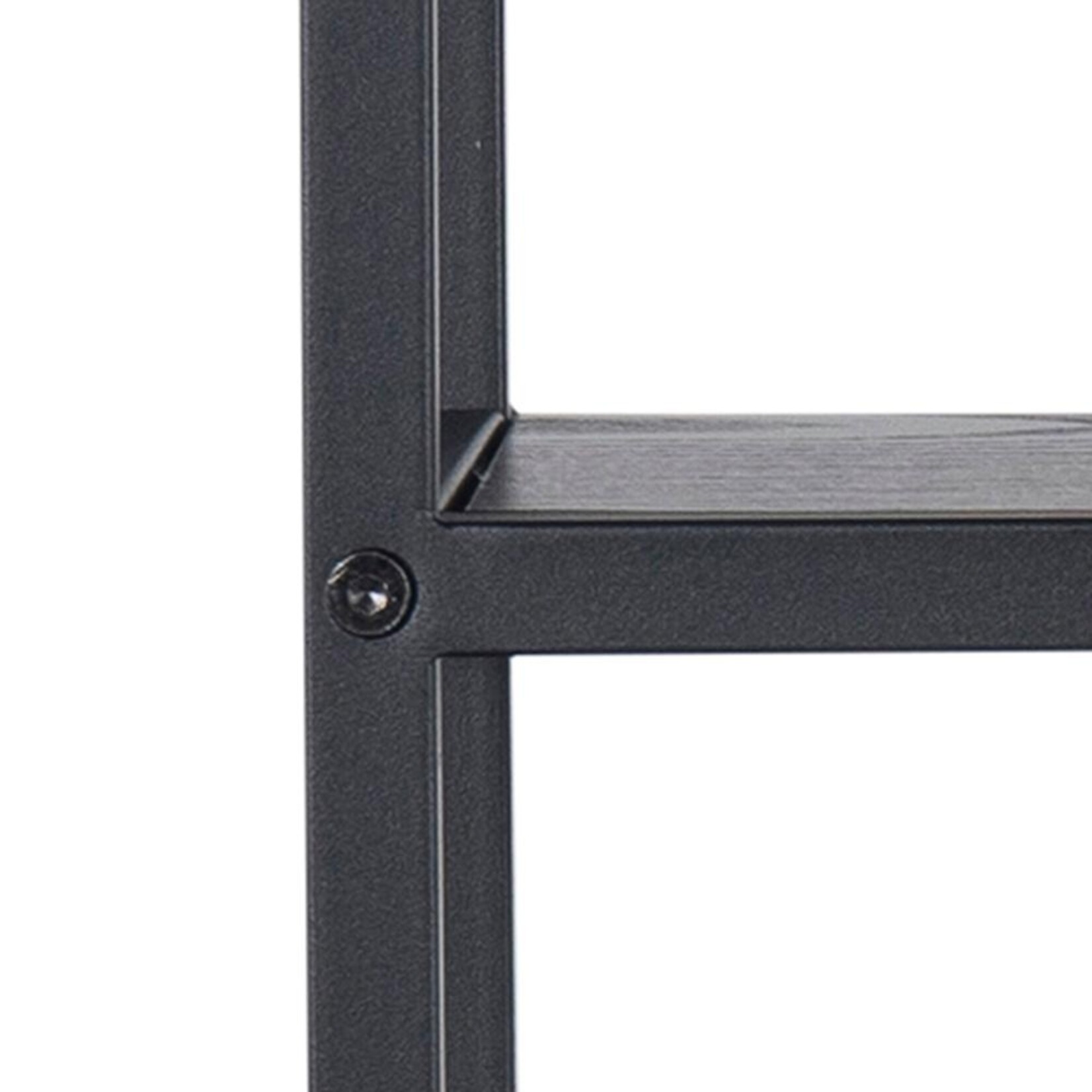 Achthoekige wandrek Seaford mat zwart