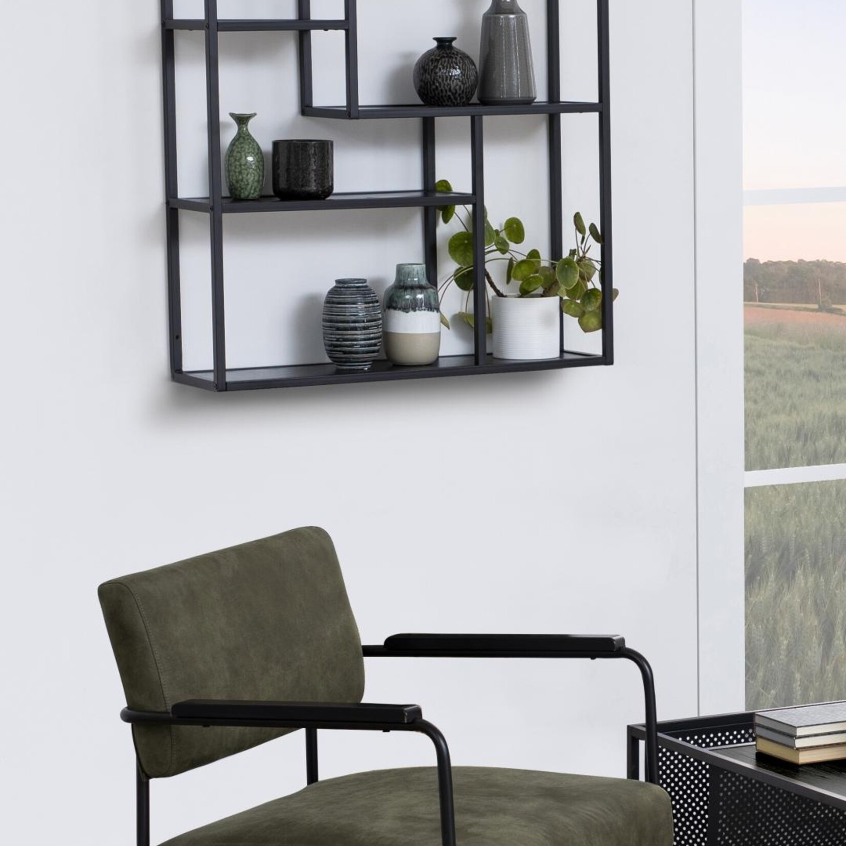 Rechthoekig wandrek Seaford 75x20x91