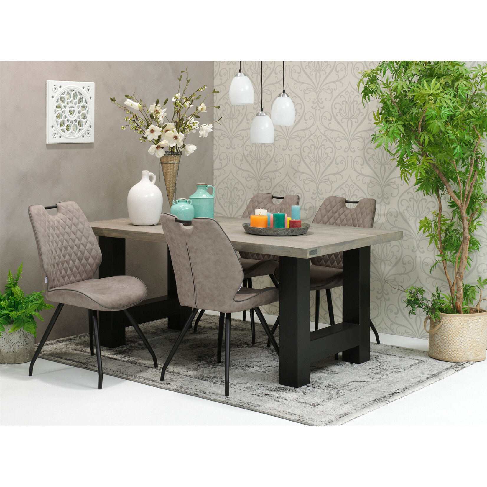 RV Design Stoel Hardy zwart Stof Soft Pebble