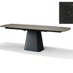 RV Design Rick Uitschuiftafel 160x90 (+2 x 40cm) Deckstone Zwart Marmer