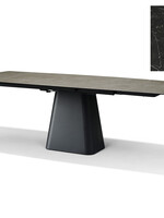 RV Design Rick Uitschuiftafel 160x90 (+2 x 40cm) Deckstone Zwart Marmer