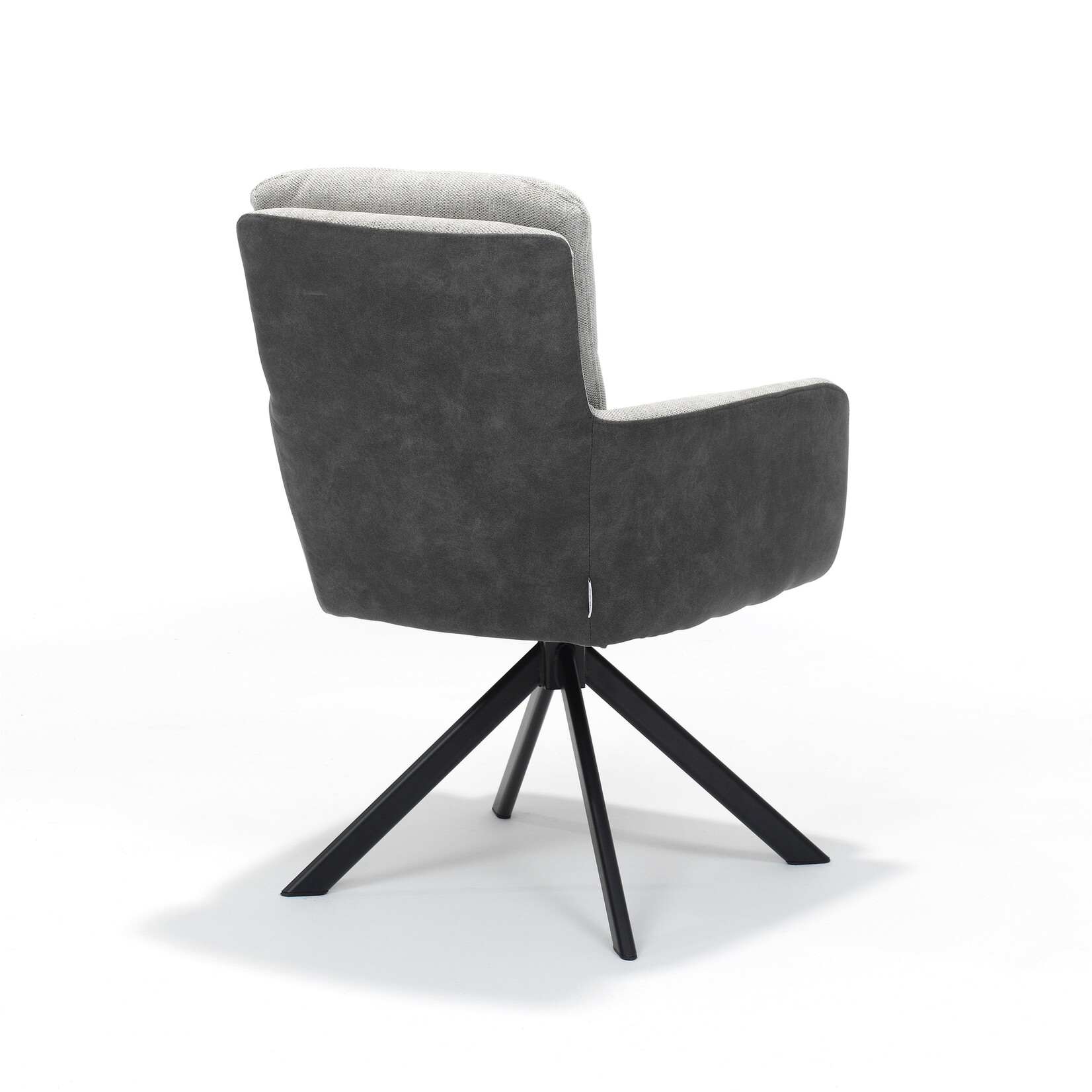 RV Design Fred armstoel - Stof Ecru+Cowboy 104 - draaivoet 180 zwart