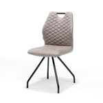 RV Design Stoel Carlos zwart Stof Soft Pebble