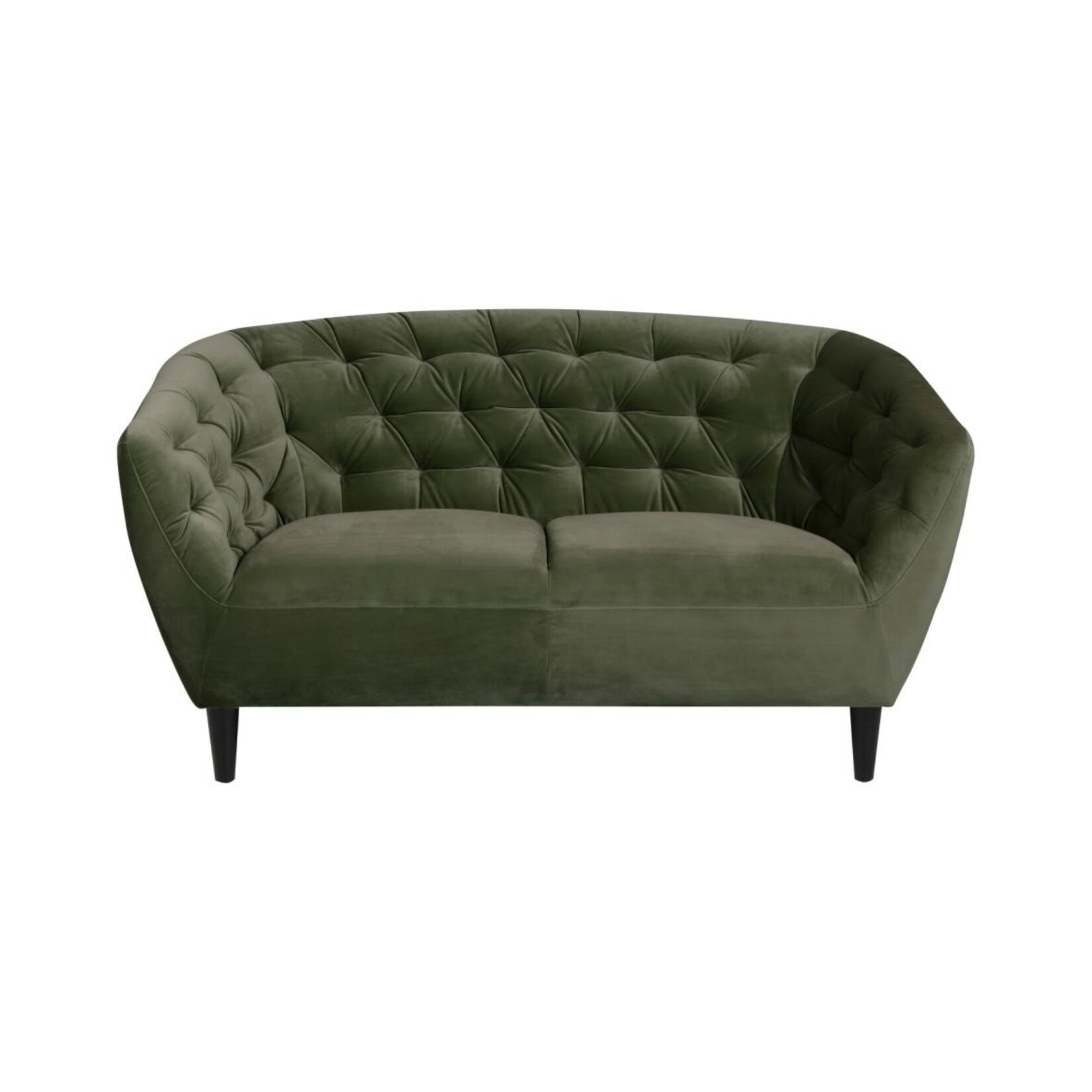 Ria Ria 2-zits bank – fluwelen stof – Forest green
