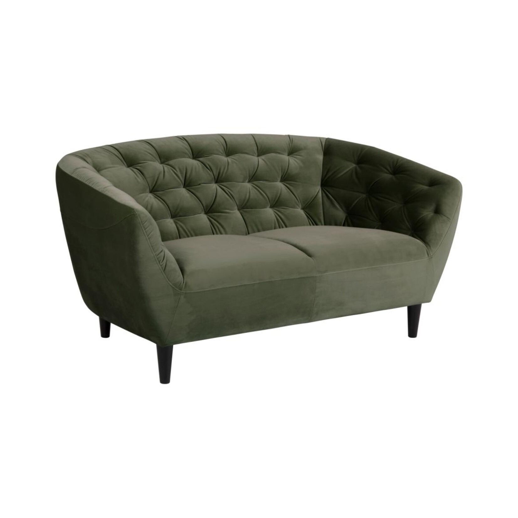 Ria Ria 2-zits bank – fluwelen stof – Forest green