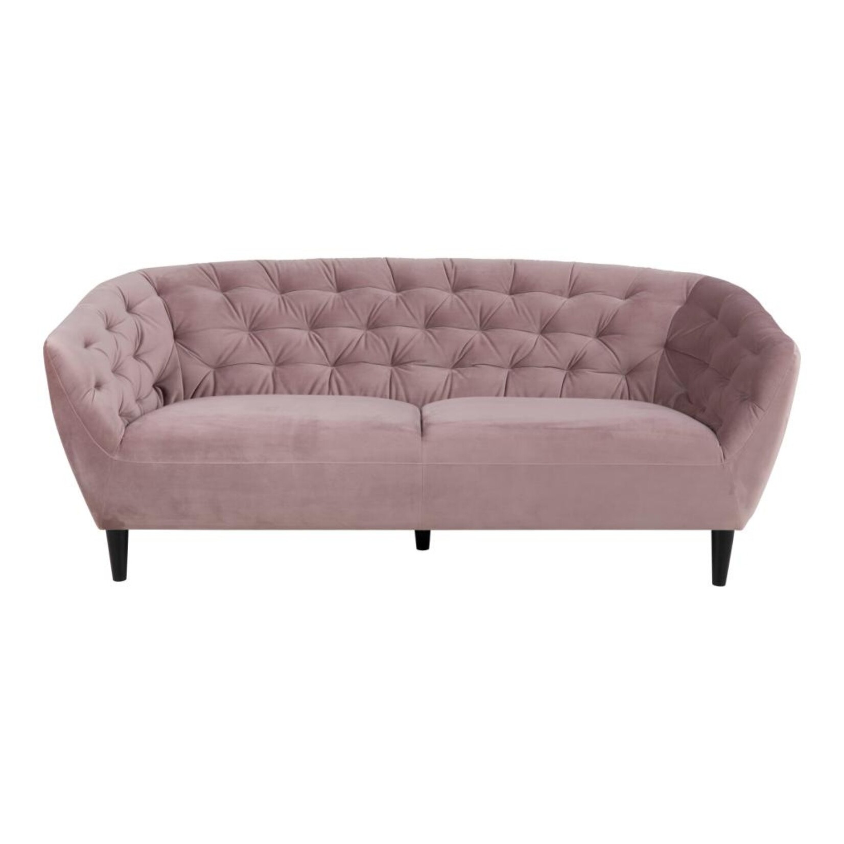 Ria Ria 3-zits bank – fluwelen stof – Rose