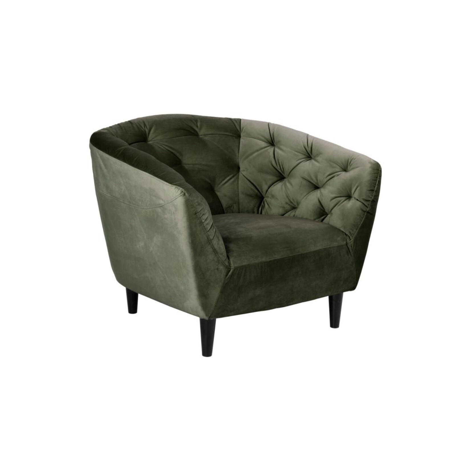 Ria Ria lounge stoel – fluwelen stof – Forest green