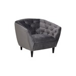 Ria Ria lounge stoel – fluwelen stof – Donkergrijs