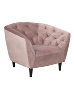 Ria Ria lounge stoel – fluwelen stof – Dusty rose