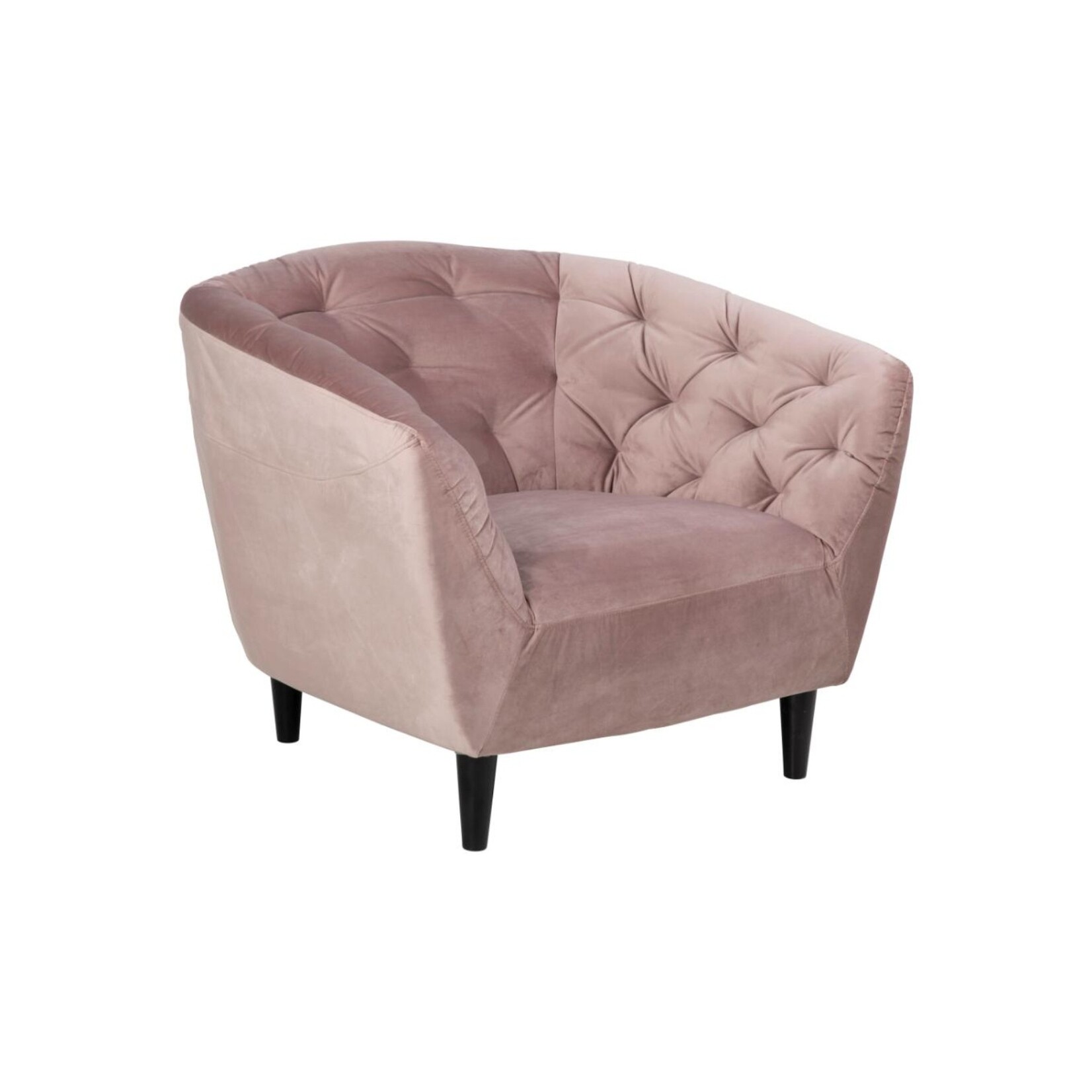 Ria Ria lounge stoel – fluwelen stof – Dusty rose