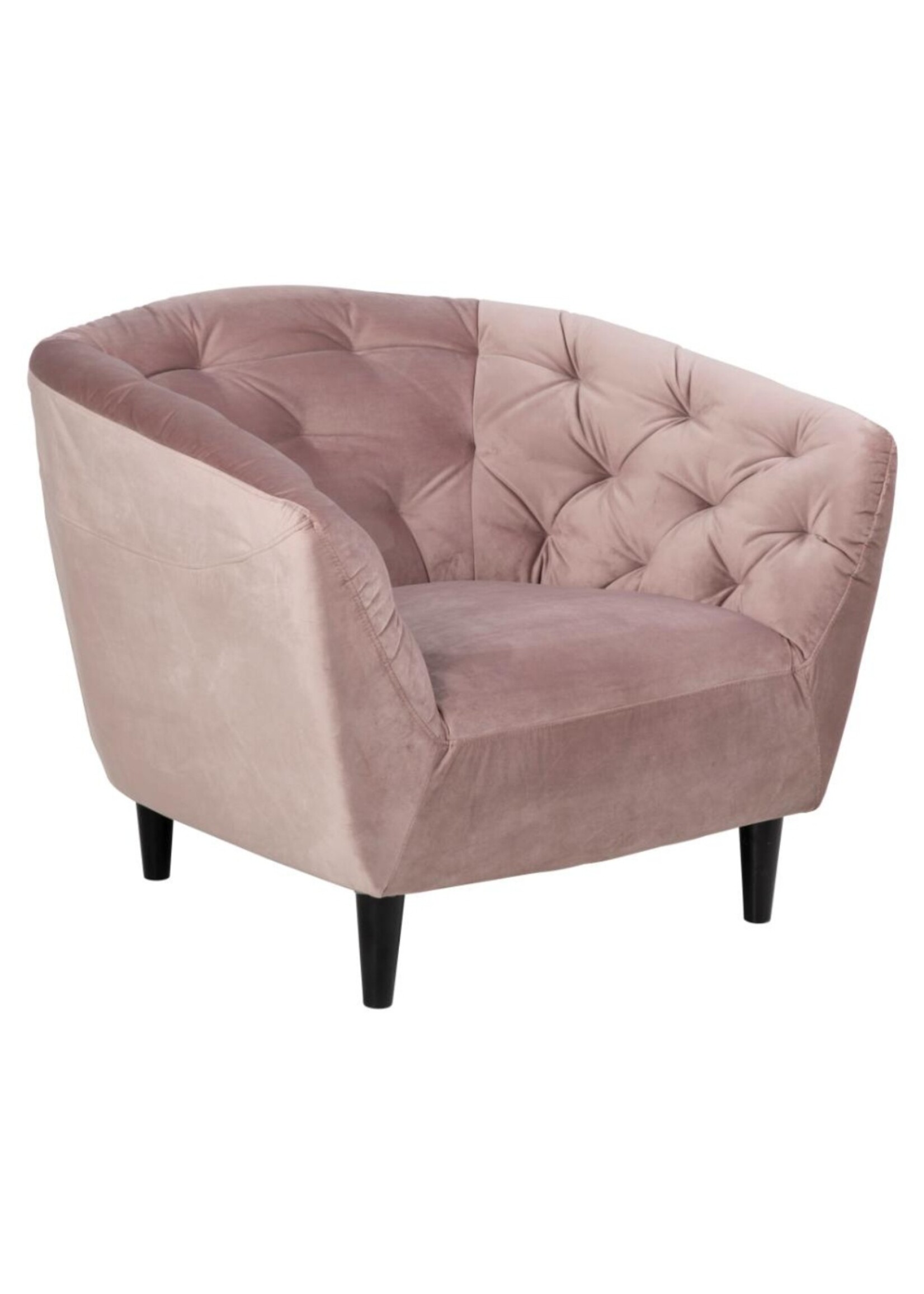Ria Ria lounge stoel – fluwelen stof – Dusty rose
