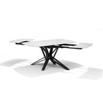 RV Design VEGAS Eetkamertafel Deckstone Wit Marmer 160-240X90 Uitschuifbaar