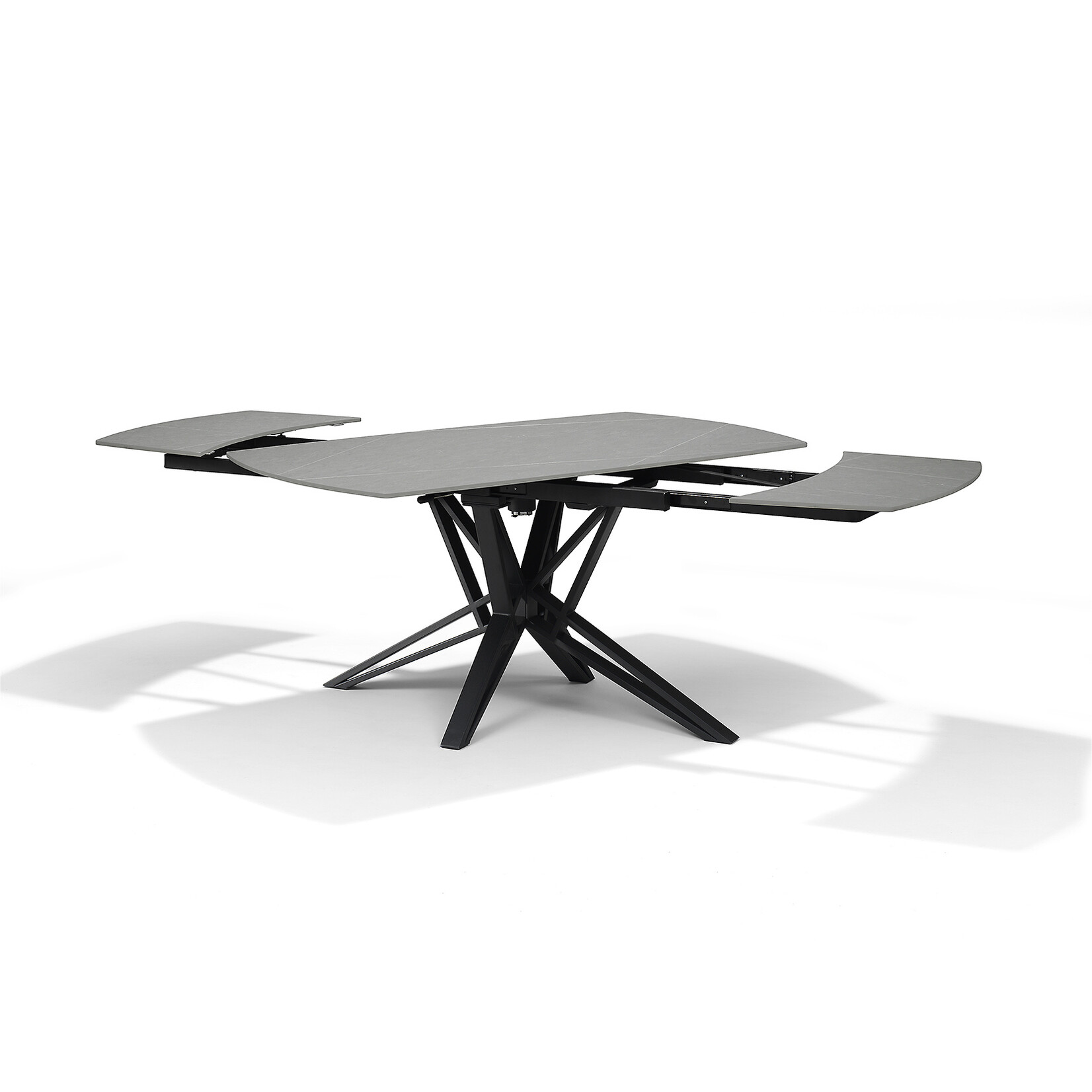 RV Design VEGAS Eetkamertafel Deckstone Grijs Marmer 160-240X90 Uitschuifbaar