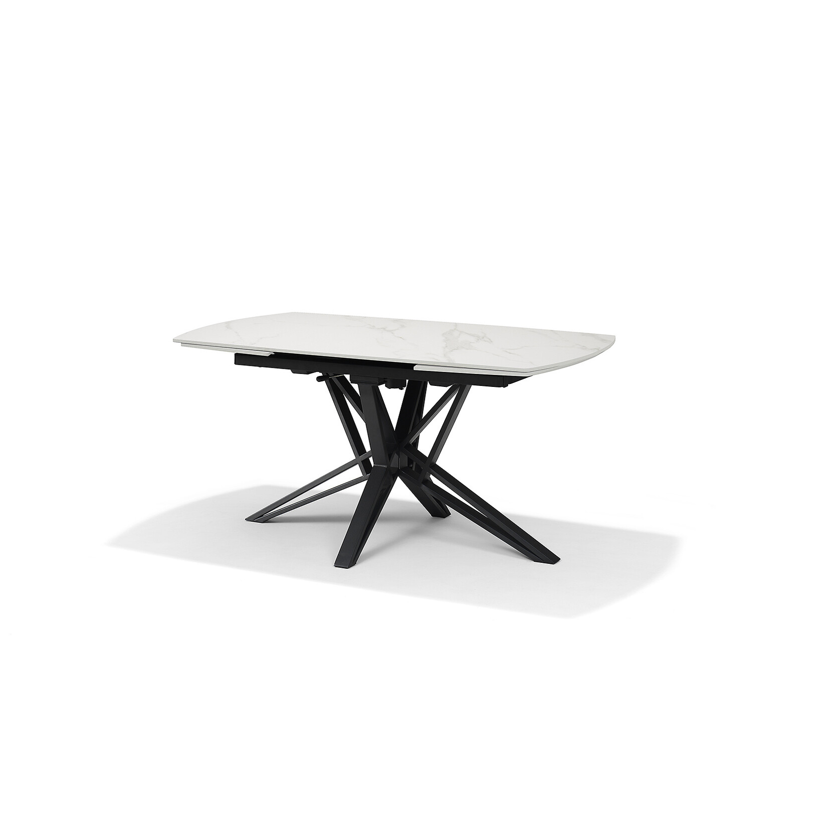 RV Design VEGAS Eetkamertafel Deckstone Wit Marmer 160-240X90 Uitschuifbaar